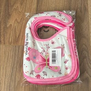 7 Baby Girl Bibs NWT